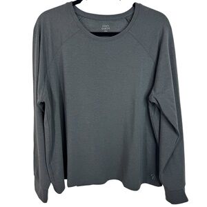 Cozy Earth Womens 3XL Ultra Soft Bamboo Long Sleeve Crew Neck Pullover Gray